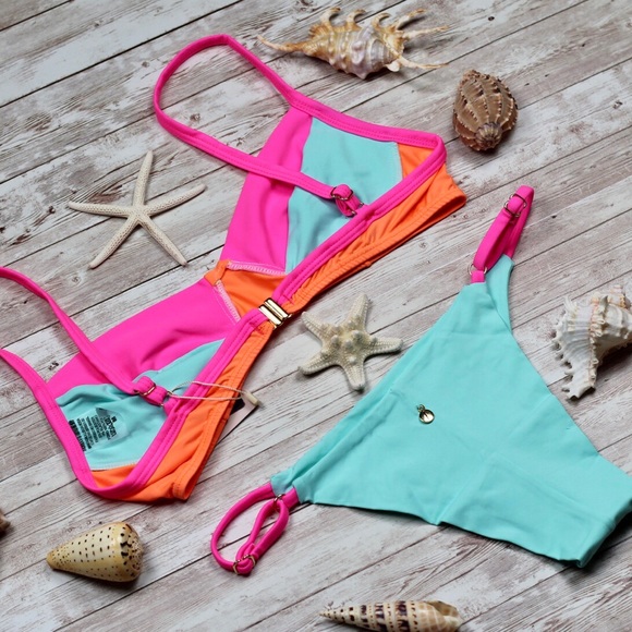 High quality Brazilian bikini set Neon top bottom - Picture 6 of 14